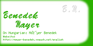 benedek mayer business card